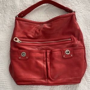 Marc Jacobs red slouchy tote